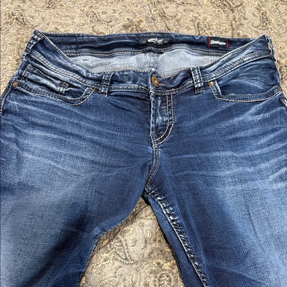 Silver Jeans Dark Blue Straight Leg Women's Jeans